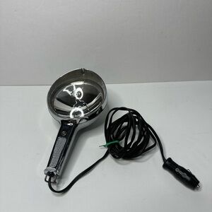 Vintage GE Chrome Car Truck Boat Hand Held Spot Light Spotlight 12v